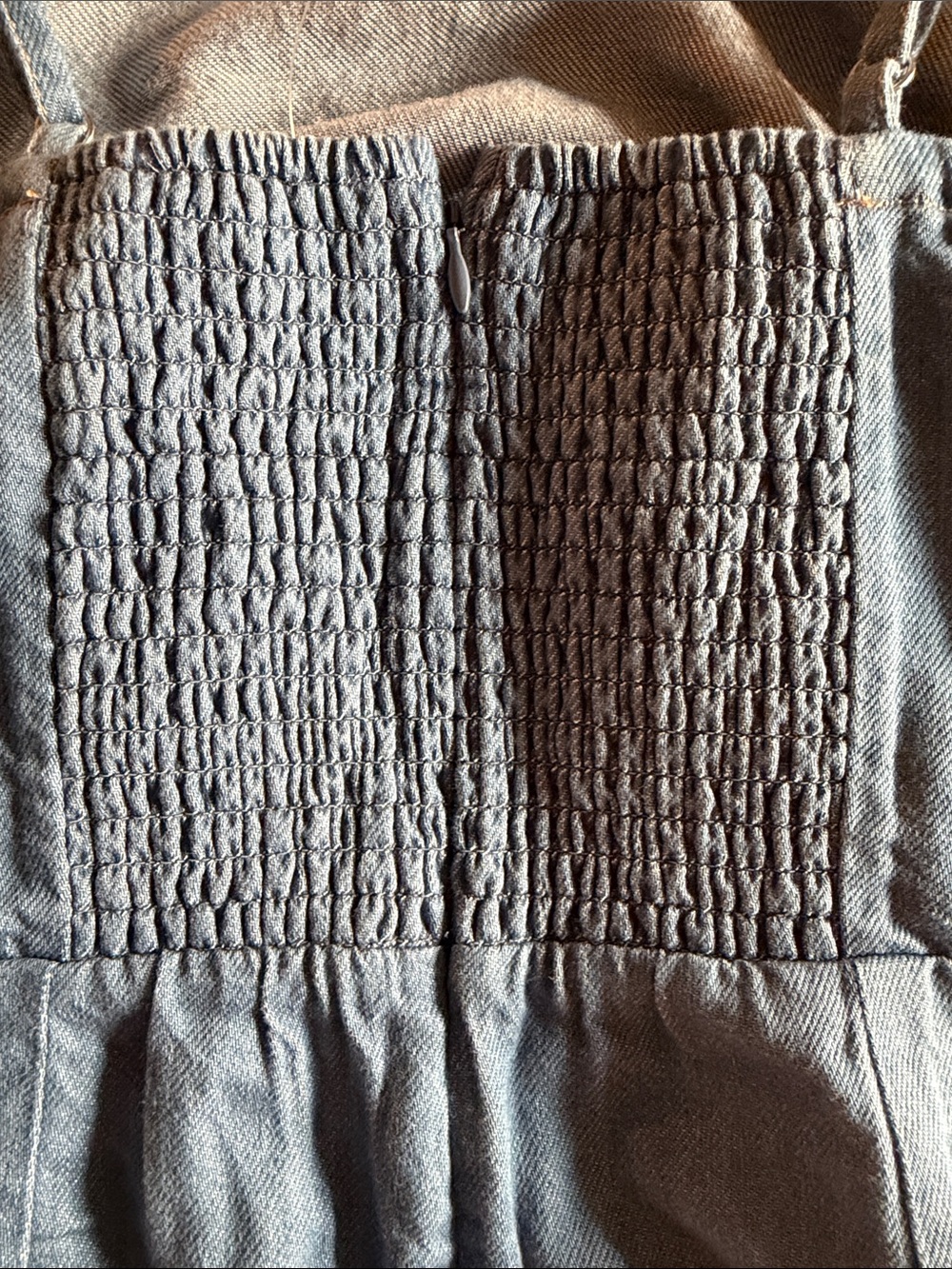 {MADEWELL} denim ruched mini dress 4 - Picture 10 of 10